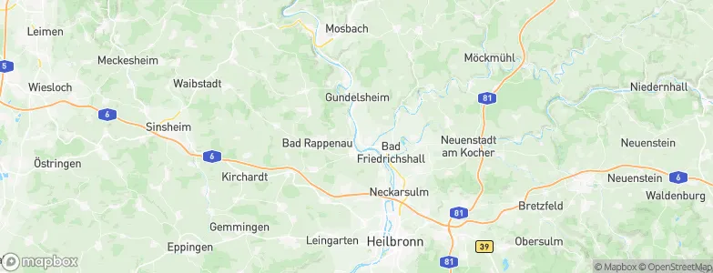 Offenau, Germany Map