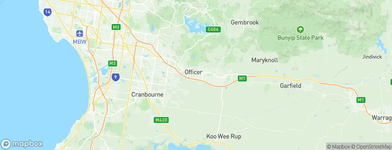 Officer, Australia Map