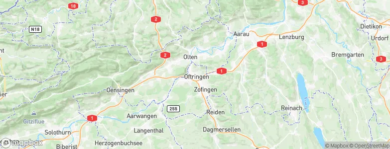 Oftringen, Switzerland Map