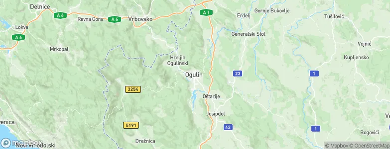 Ogulin, Croatia Map