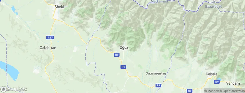 Oğuz, Azerbaijan Map