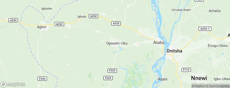 Ogwashi-Uku, Nigeria Map