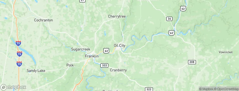Oil City, United States Map