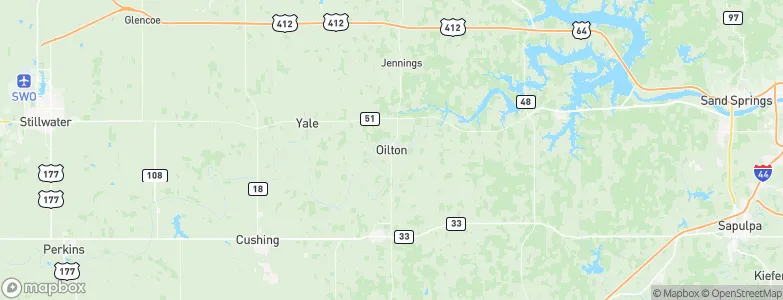 Oilton, United States Map