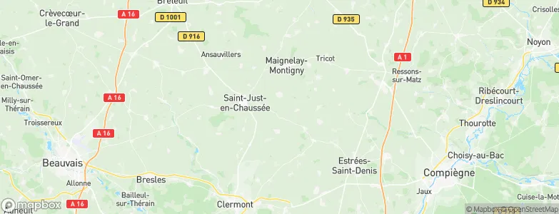 Oise, France Map