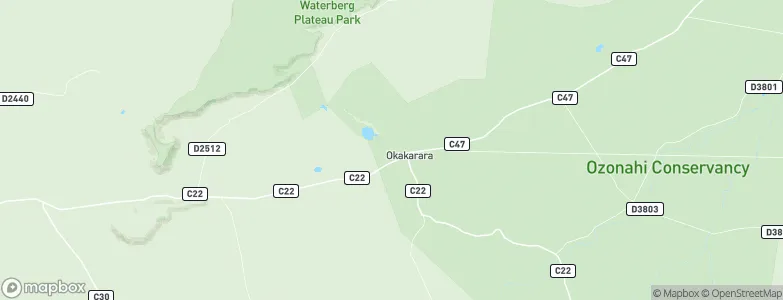 Okakarara, Namibia Map