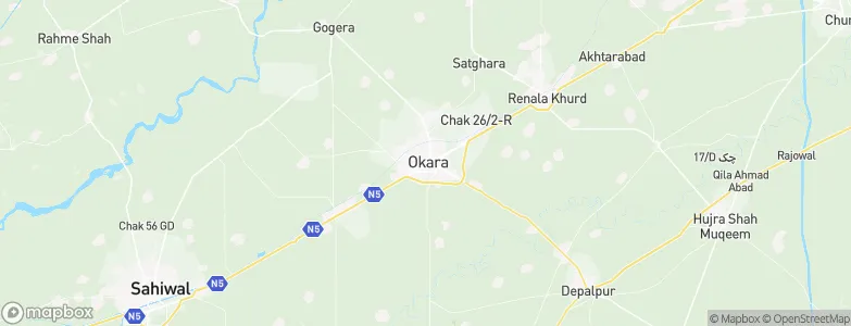 Okara, Pakistan Map