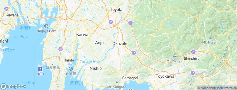 Okazaki, Japan Map