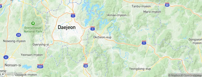 Okcheon, South Korea Map