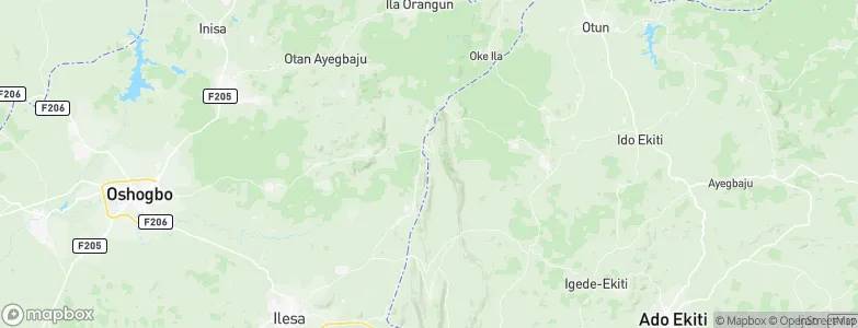 Oke Mesi, Nigeria Map