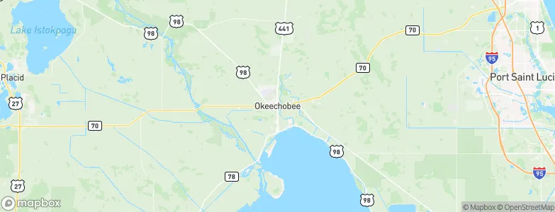 Okeechobee, United States Map