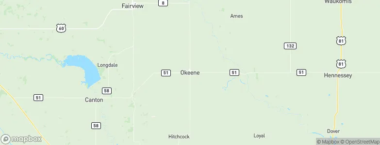 Okeene, United States Map