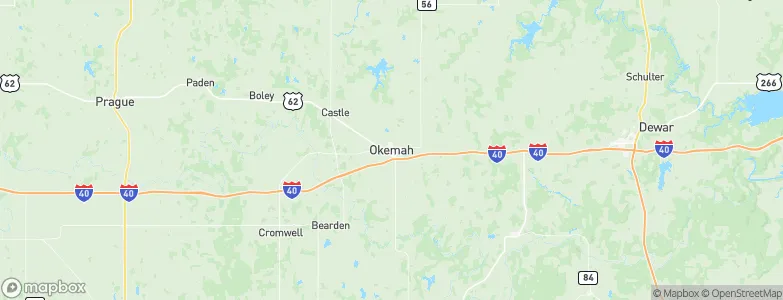 Okemah, United States Map