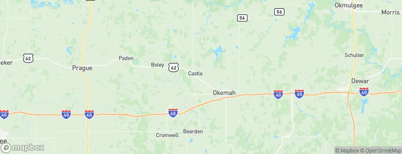 Okfuskee, United States Map