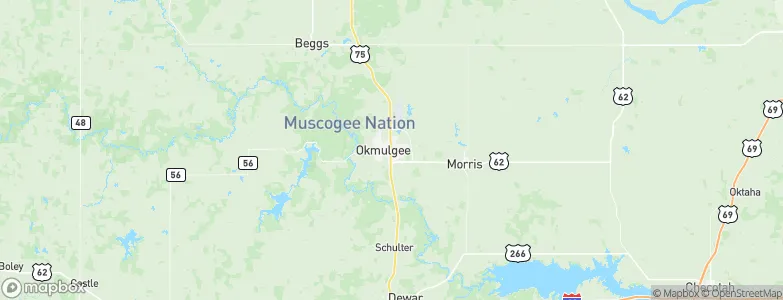 Okmulgee, United States Map
