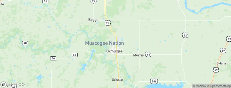 Okmulgee, United States Map