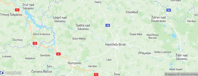Okrouhlice, Czechia Map