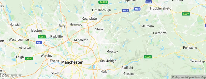 Oldham, United Kingdom Map