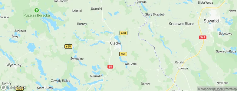 Olecko, Poland Map