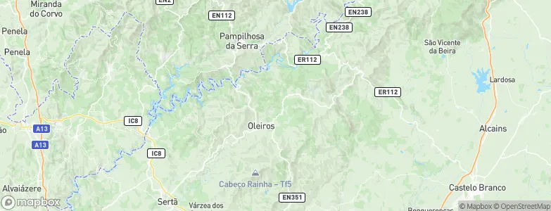 Oleiros Municipality, Portugal Map