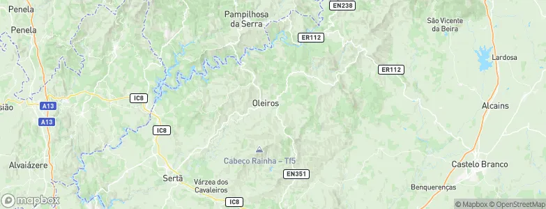Oleiros, Portugal Map