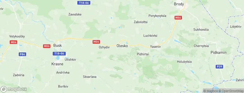 Olesko, Ukraine Map