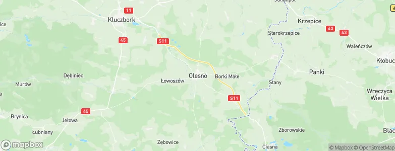 Olesno, Poland Map