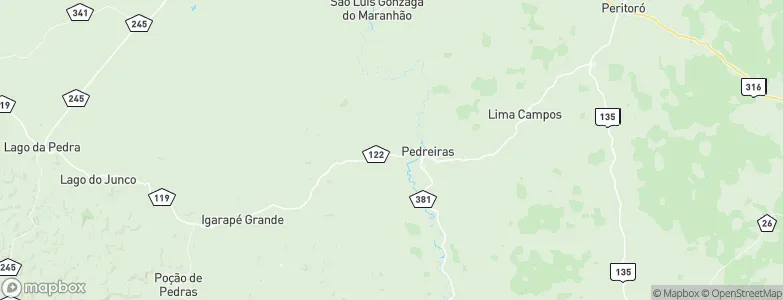 Ôlho d’Água, Brazil Map