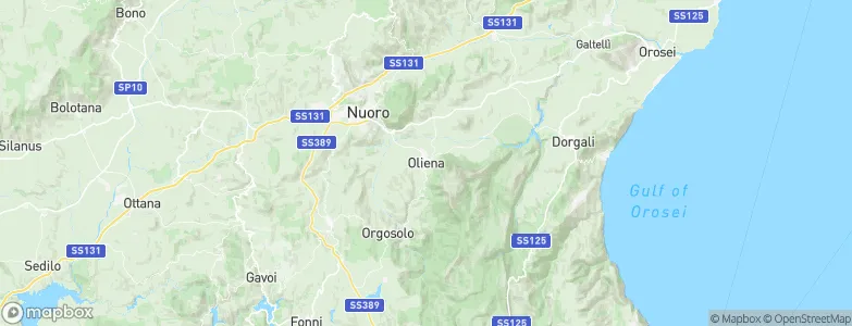 Oliena, Italy Map