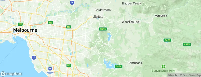 Olinda, Australia Map