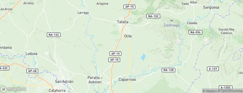 Olite/Erriberri, Spain Map