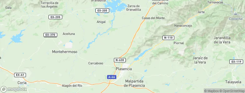 Oliva de Plasencia, Spain Map