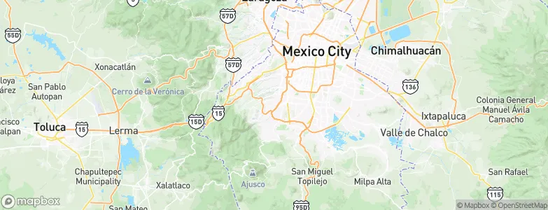 Olivar de los Padres, Mexico Map