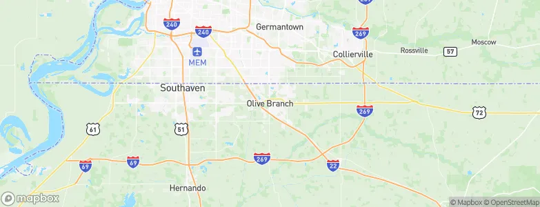 Olive Branch, United States Map