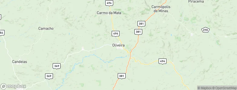 Oliveira, Brazil Map