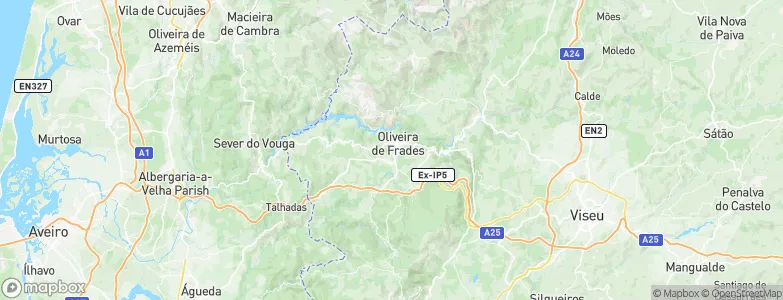 Oliveira de Frades, Portugal Map
