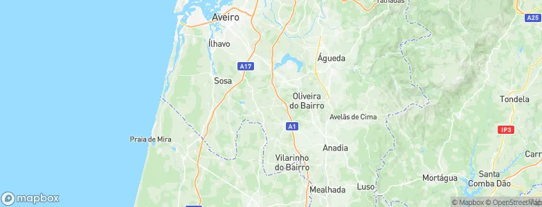 Oliveira do Bairro Municipality, Portugal Map