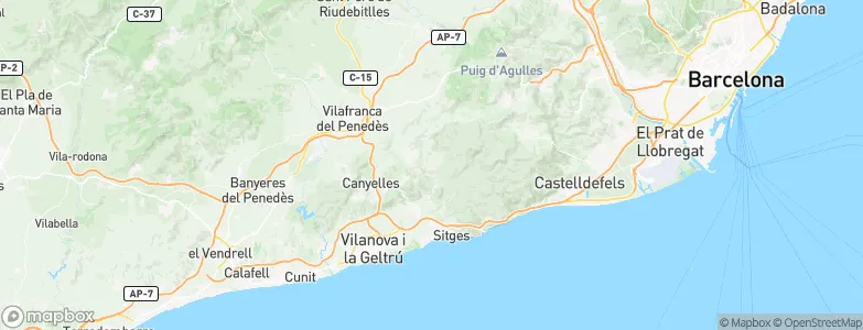 Olivella, Spain Map