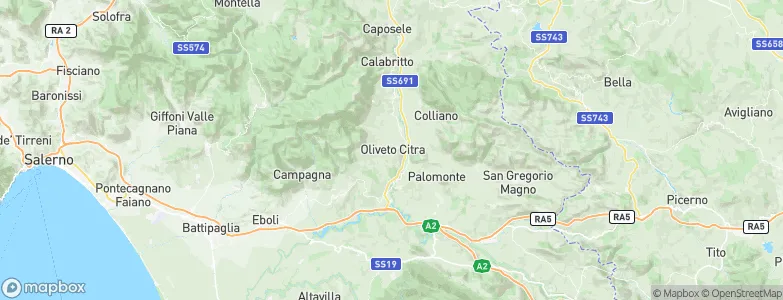Oliveto Citra, Italy Map