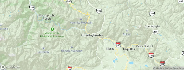 Ollantaytambo, Peru Map