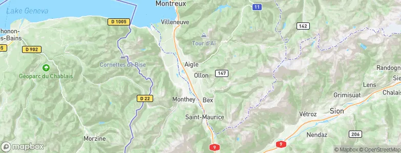 Ollon, Switzerland Map
