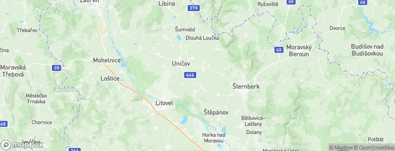 Olomoucký kraj, Czechia Map