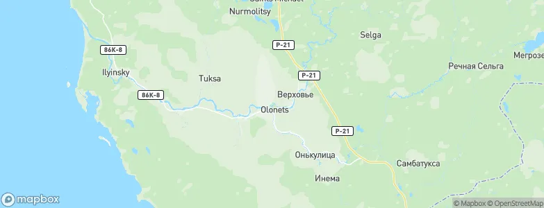 Olonets, Russia Map