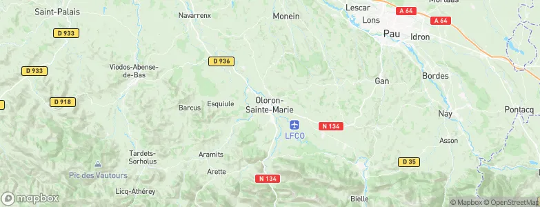 Oloron-Sainte-Marie, France Map