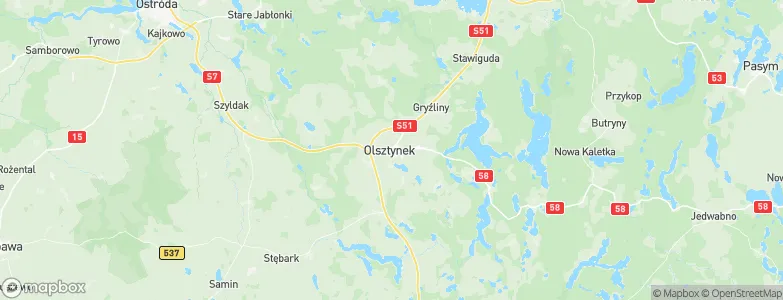 Olsztynek, Poland Map