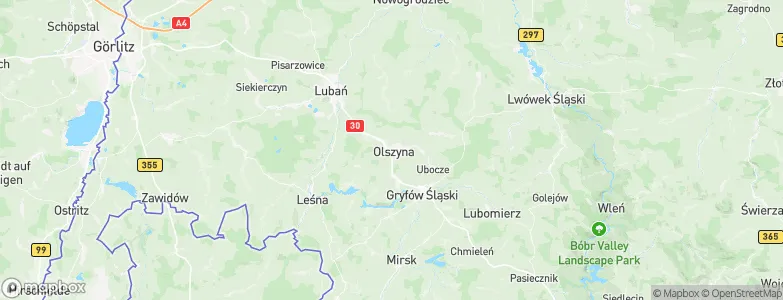 Olszyna, Poland Map