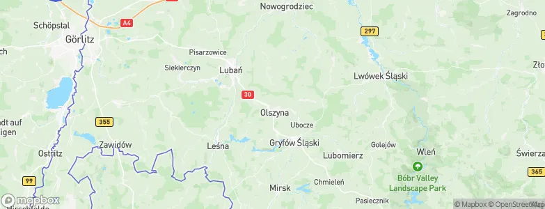 Olszyna, Poland Map