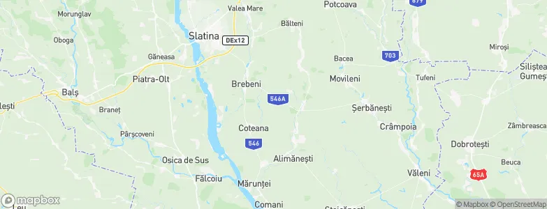 Olt County, Romania Map