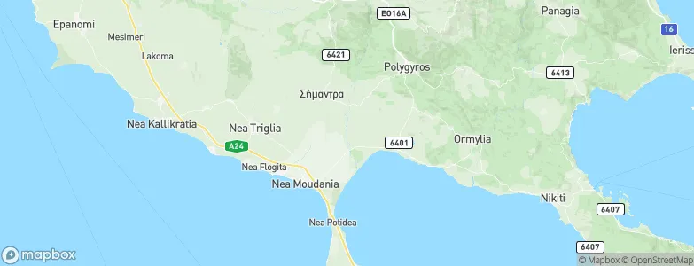 Olynthus, Greece Map