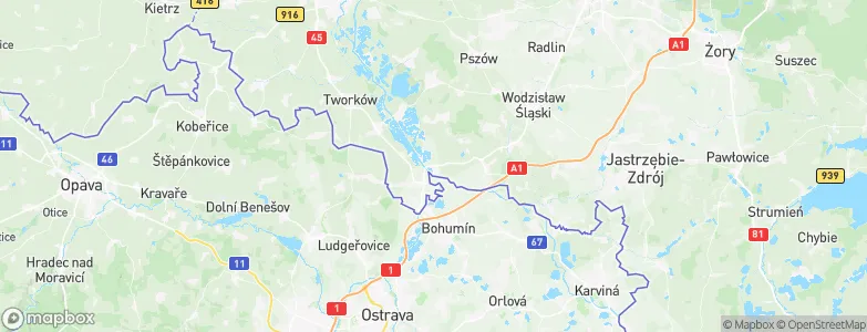 Olza, Poland Map